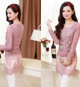 blouse-brokat-pink-lengan-panjang-2016-terbaru